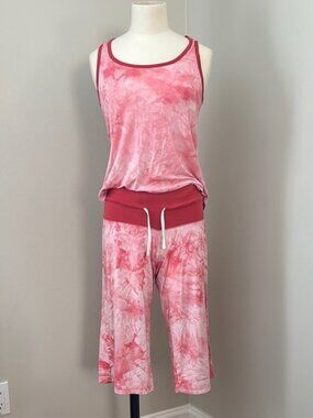 This is J Bamboo Pyjama Set Pink Tie Dye Sz XS